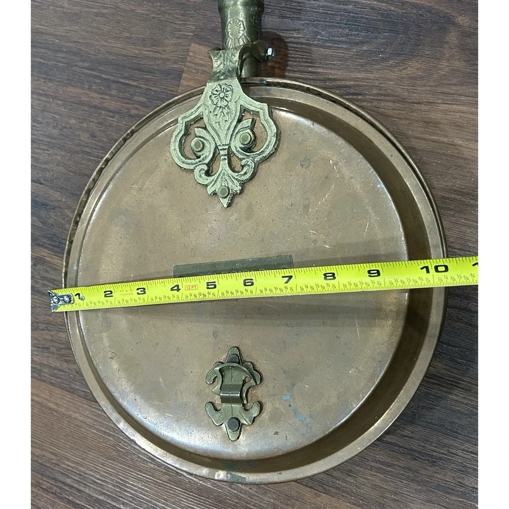 Vintage Antique Copper Bed Warmer Ornate Pan Goldfield Hotel